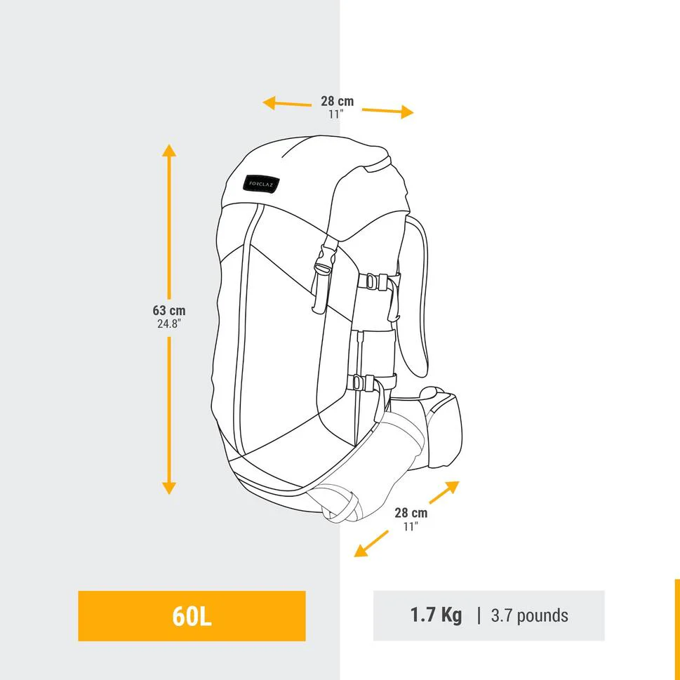 Simond Women's MT100 Easyfit 60L Backpacking Pack - Image 8