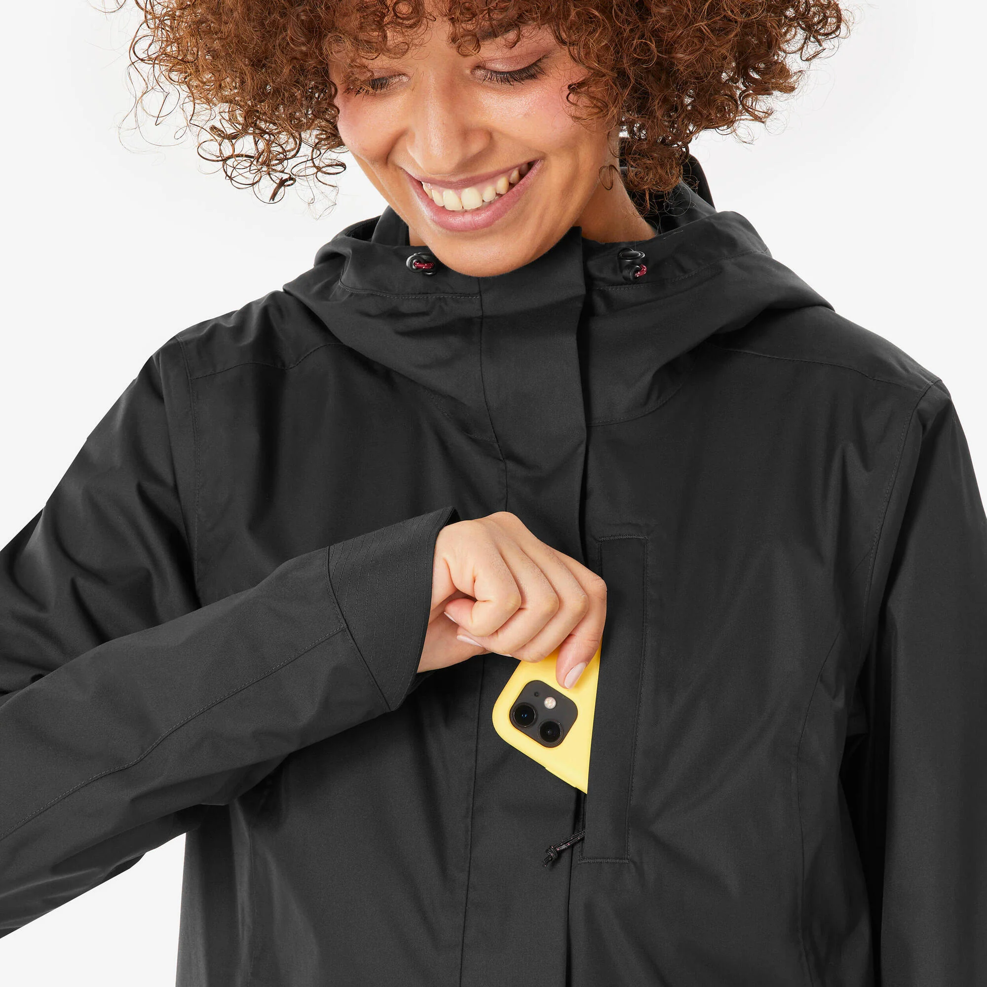 Quechua Women’s NH500 Waterproof Hiking Rain Jacket - Image 8