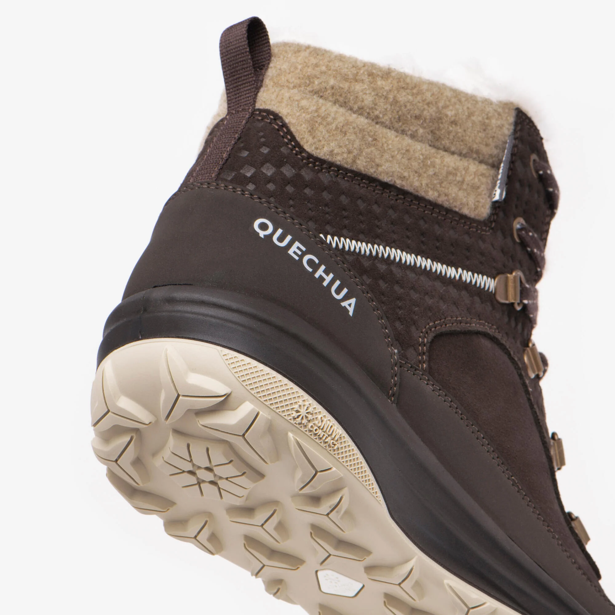 Quechua Women's NH900 Warm Waterproof Leather Snow Hiking Boots - Image 6