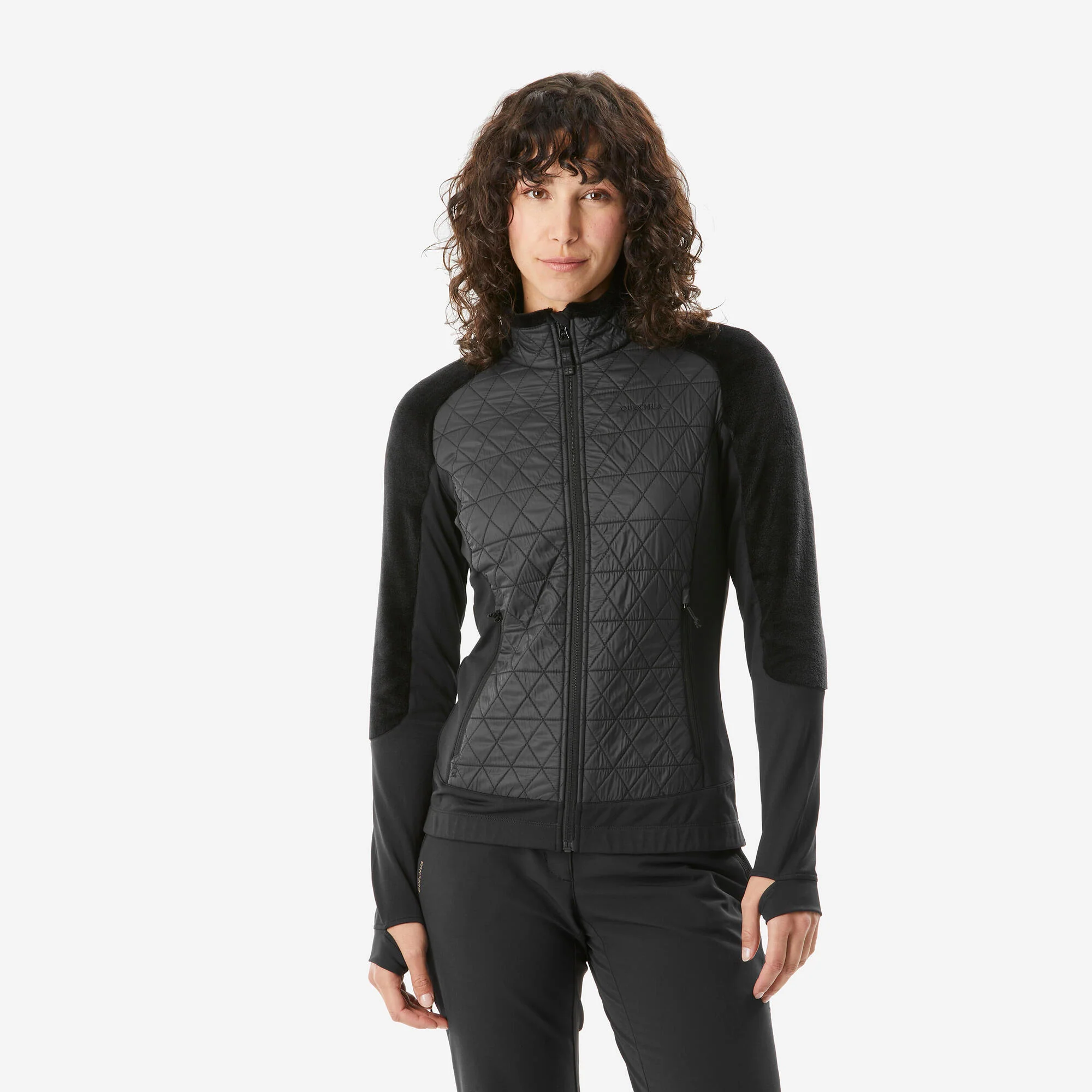 Quechua Women's Warm Hybrid Fleece Hiking Jacket