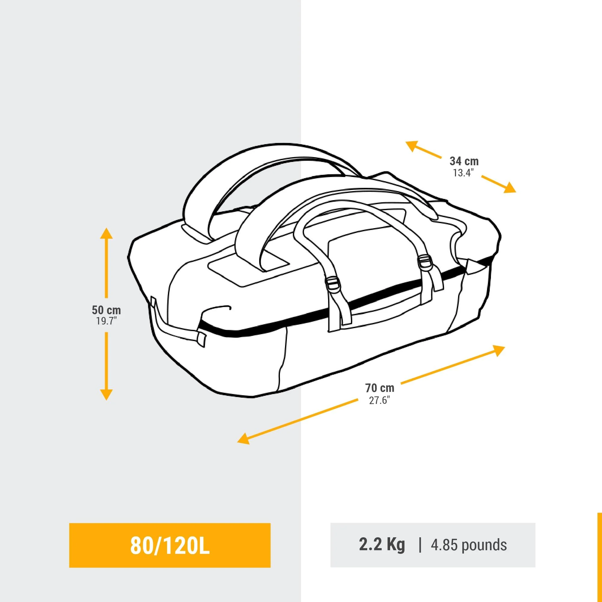 Simond Transport 900 Extend 80-120 L Duffel Bag - Image 8